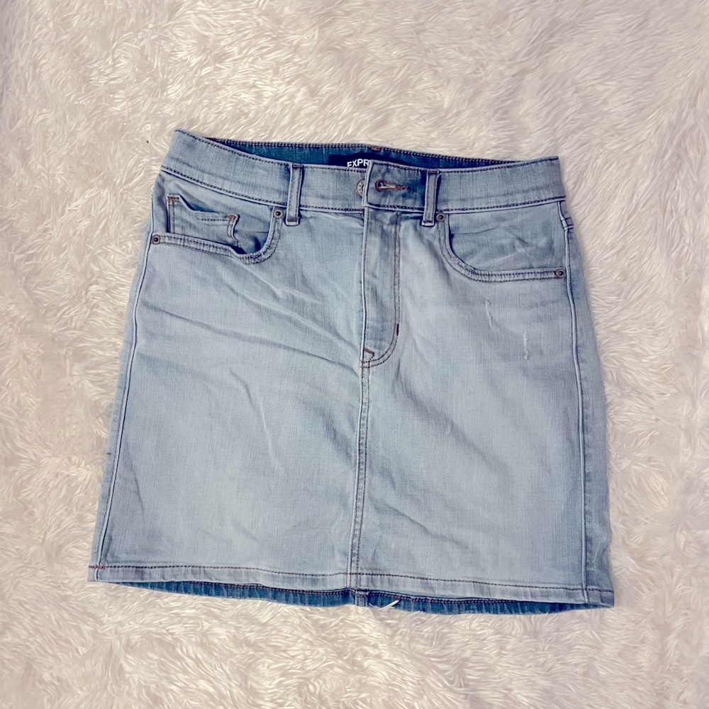 EXPRESS high rise straight Jean skirt